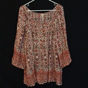 Grand & Greene Orange Half Sleeve Tunic Blouse